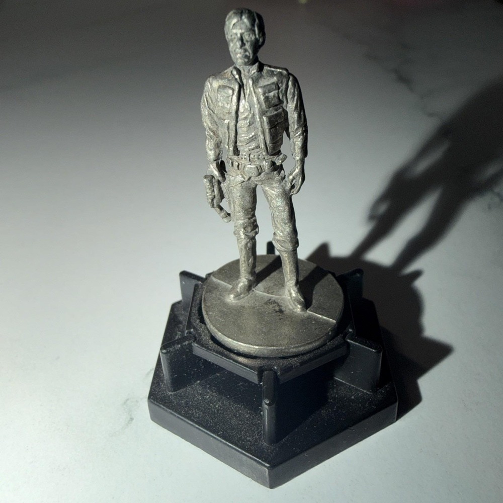 Vintage 1997 Star Wars Han Solo Pewter Figurine Horn Abbot Ltd Lucasfilm Chess
